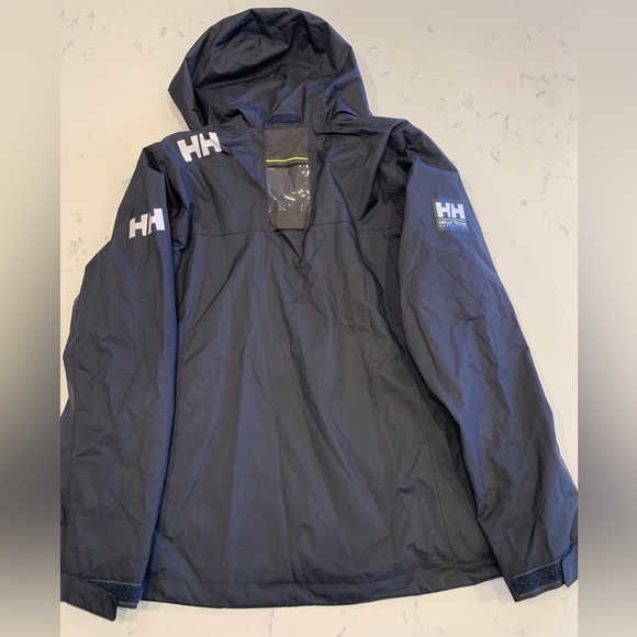 Helly Hansen Women Crew Hooded Midlayer Jacket Navy Marine Color Helly Tech - Picture 4 of 12